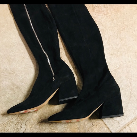 Dolce Vita Vix Knee High Boot Black Suede - Picture 6 of 6